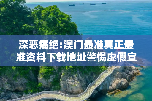 深恶痛绝:澳门最准真正最准资料下载地址警惕虚假宣传全面释义