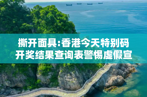 撕开面具:香港今天特别码开奖结果查询表警惕虚假宣传-全面释义、解释与落实