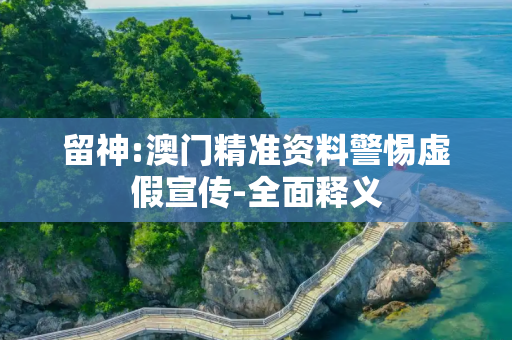 留神:澳门精准资料警惕虚假宣传-全面释义