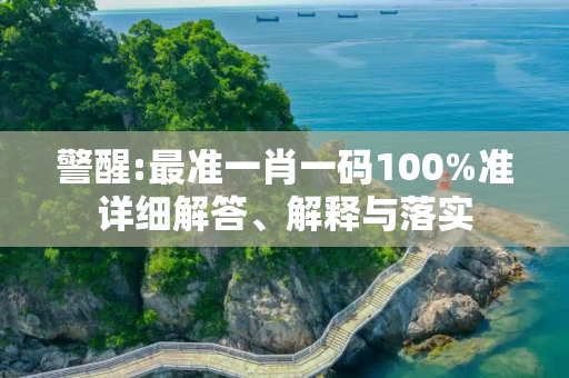 警醒:最准一肖一码100%准详细解答、解释与落实