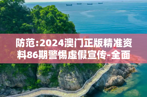 防范:2024澳门正版精准资料86期警惕虚假宣传-全面释义、解释与落实