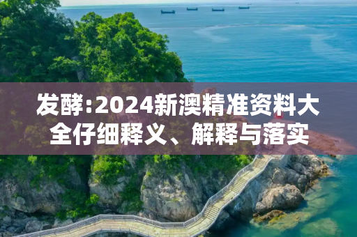 发酵:2024新澳精准资料大全仔细释义、解释与落实