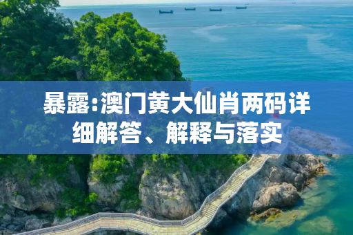 暴露:澳门黄大仙肖两码详细解答、解释与落实
