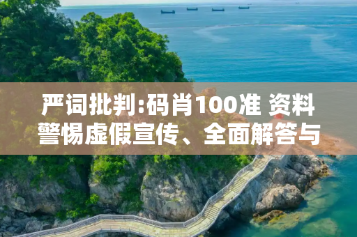 严词批判:码肖100准 资料警惕虚假宣传、全面解答与解释