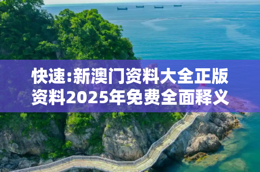 快速:新澳门资料大全正版资料2025年免费全面释义、解释与落实