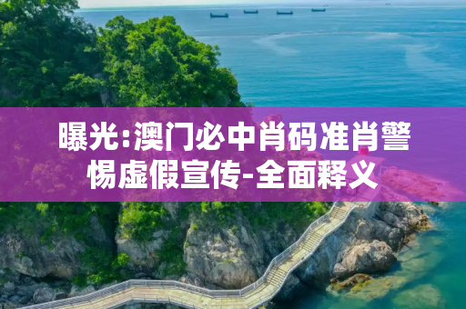 曝光:澳门必中肖码准肖警惕虚假宣传-全面释义